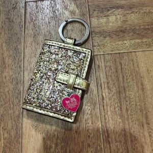 vintage Coach gold glitter photobook keychain bag charm